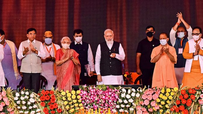 Prime Minister Narendra Modi launches PM Ayushman Bharat Health Infrastructure Mission in Varanasi on 25 October 2021| PTI