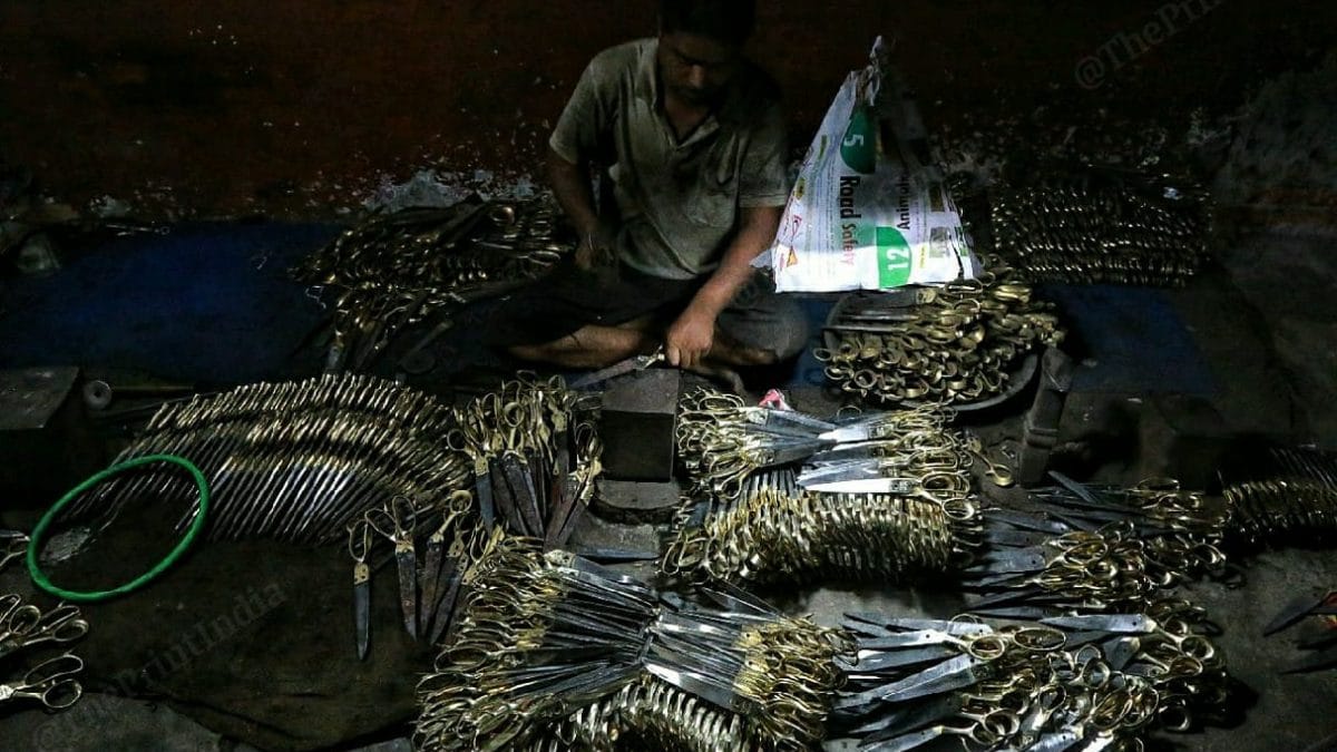 A scissor-making unit at Meerut | Photo: Manisha Mondal/ThePrint
