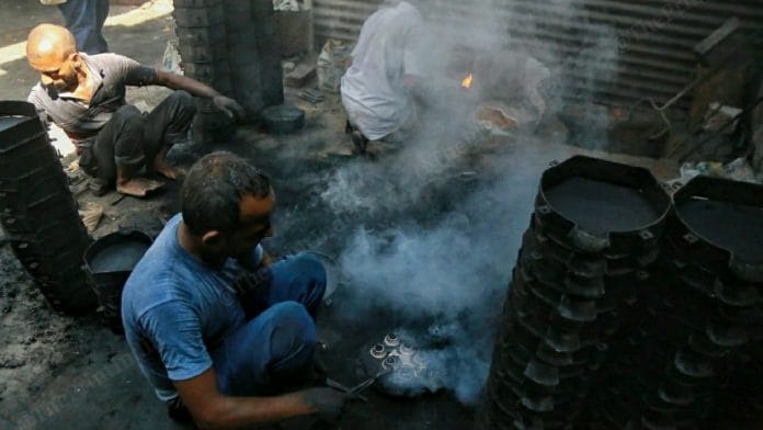 At a brass smelting and casting unit in Uttar Pradesh's Moradabad district | Photo: Manisha Mondal/ThePrint