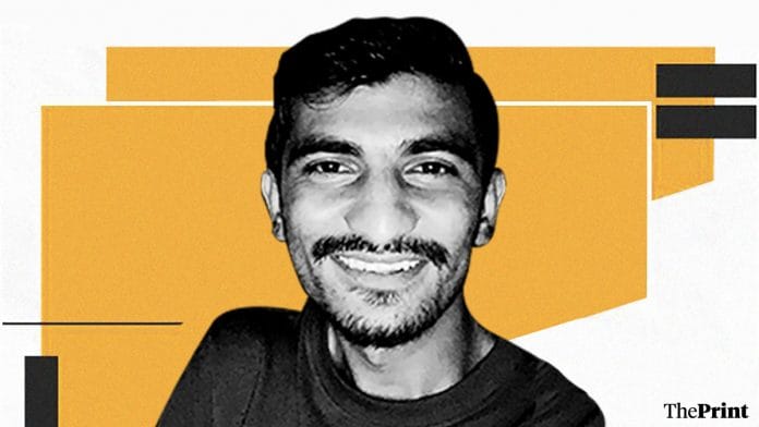 Arbaz Aftab Mullah, who was allegedly murdered over an interfaith relationship with a Hindu woman in Belagavi. | Illustration: Ramandeep Kaur/ThePrint