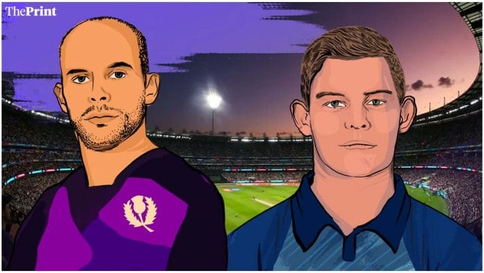 Scotland captain Kyle Coetzer (left) and Namibia captain Gerhard Erasmus will lead their teams against India in the Super 12 stage | Illustration: Prajna Ghosh