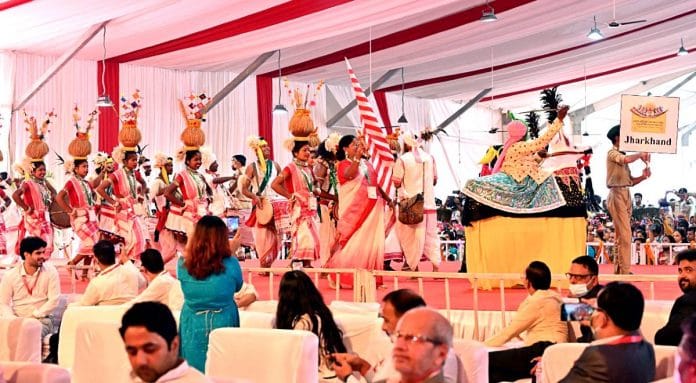 Performers at the National Tribal Dance Festival 2021. | ANI