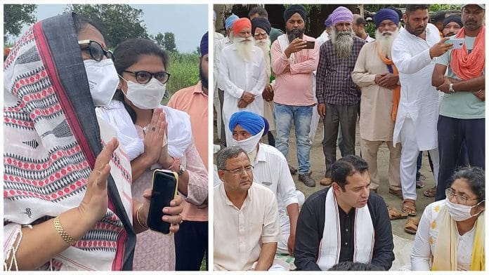 Trinamool Congress MPs met the family members of the victims of the Lakhimpur Kheri incident on 6 October 2021 | Photo by special arrangement