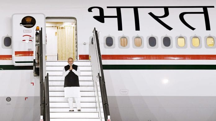 Prime Minister Narendra Modi before leaving for Rome to attend the G20 Leaders Summit, in New Delhi on 29 October | PTI Photo