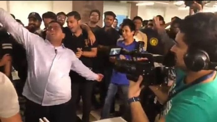 A screengrab from the video.