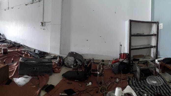 The vandalised Christian prayer house at Solanipuram in Roorkee, on 3 October. | Photo by special arrangement