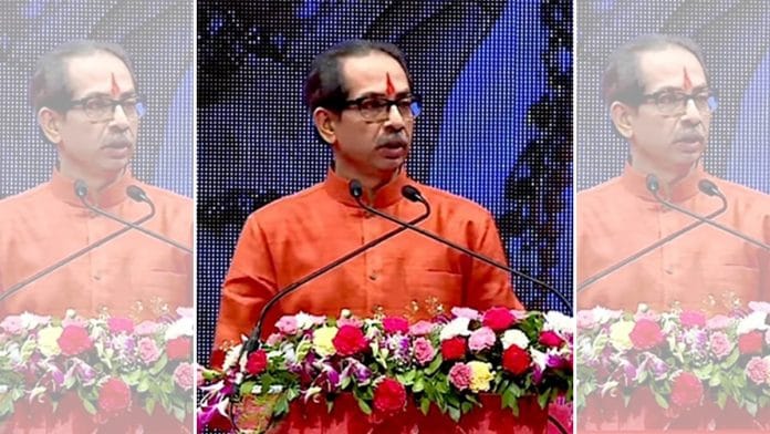 Maharashtra Chief Minister Uddhav Thackeray addressing a gathering on Dussehra | Twitter