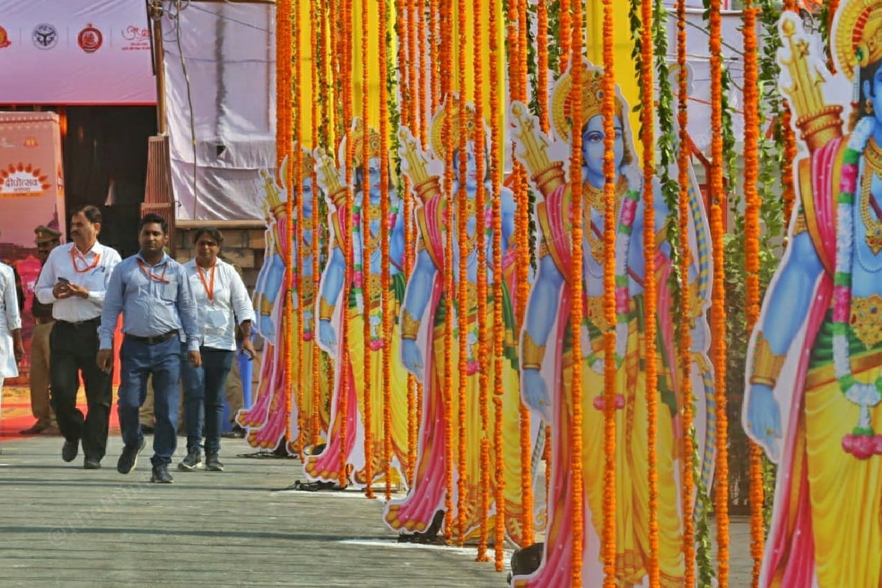 At Ram temple construction area | Photo: Praveen Jain | ThePrint