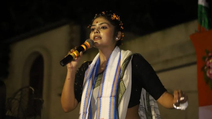 A file photo of Trinamool Youth Congress leader Saayoni Ghosh | Photo: Twitter/@sayani06