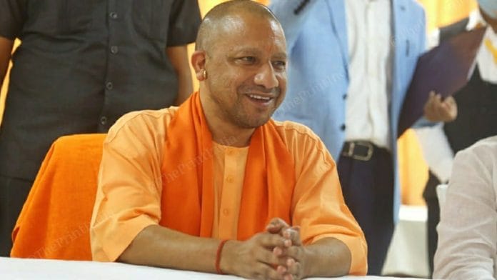 Uttar Pradesh CM Yogi Adityanath at a press briefing for the Deepotsav Wednesday | Praveen Jain | ThePrint