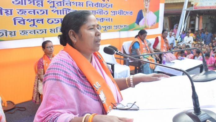 File image of Union Minister Pratima Bhoumik | Twitter/@PratimaBhoumik