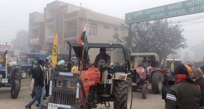 File photo of Sikh farmers protesting at Udham Singh Nagar district in Uttarakhand | By special arrangement
