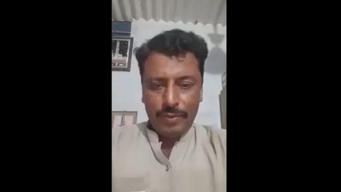 A screengrab of Nazim Jokhio's last video. | Photo Credit: Twitter