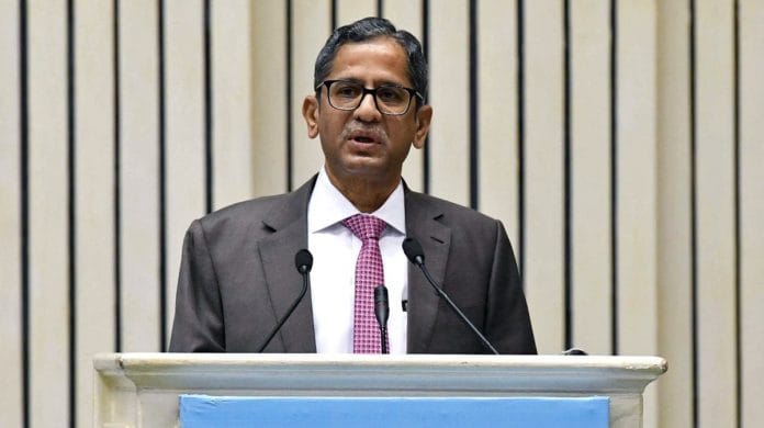 Chief Justice of India NV Ramana addresses the Constitution Day event organized by the Supreme Court in New Delhi, on 26 November 2021 | ANI photo