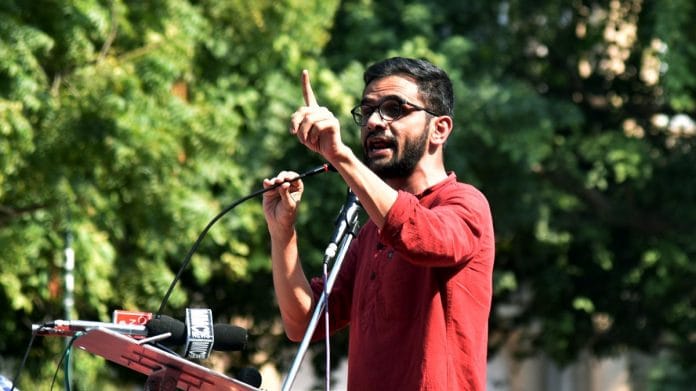 File photo of former JNU student leader Umar Khalid | ANI photo