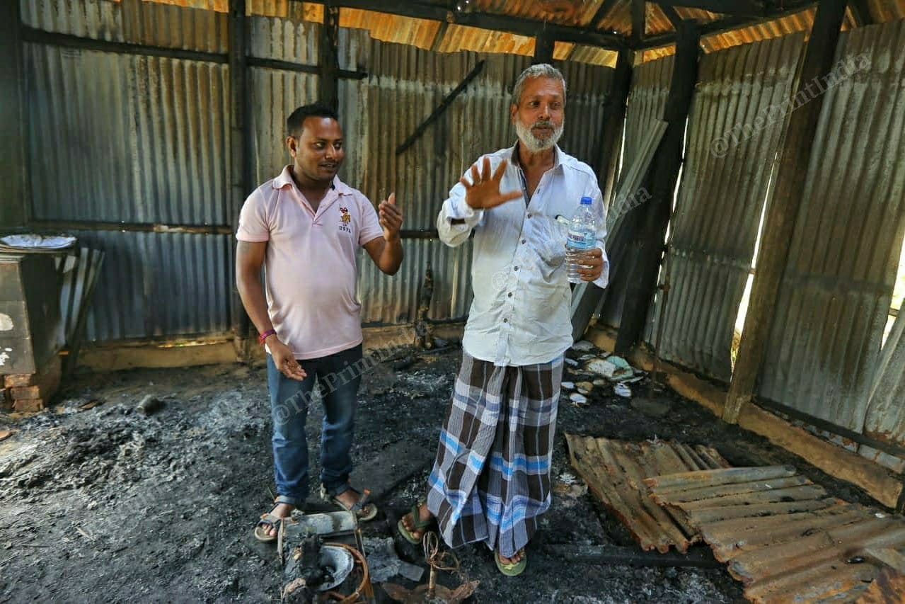 Rahamat Ali and Jhutan Das (R) at the Harijala Dargabazar mosque | Praveen Jain | ThePrint