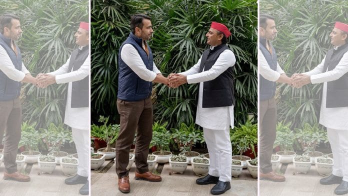 RLD president Jayant Chaudhary (left) with SP chief Akhilesh Yadav | Twitter/@yadavakhilesh