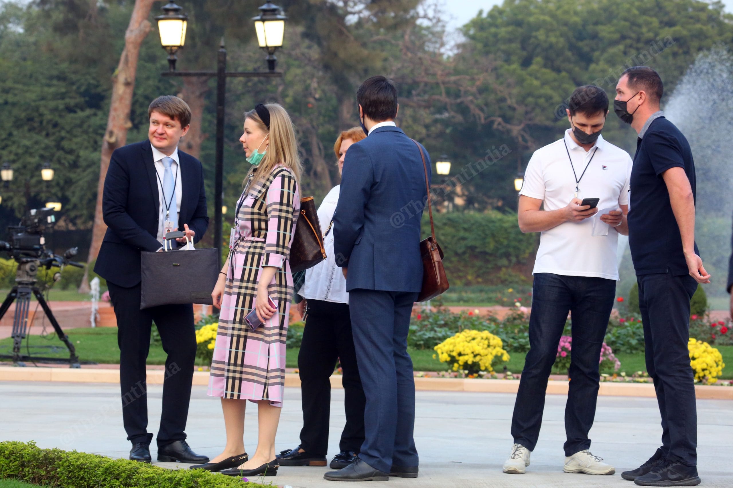The team of Russian delegates accompanying President Putin | Photo: Praveen Jain | ThePrint