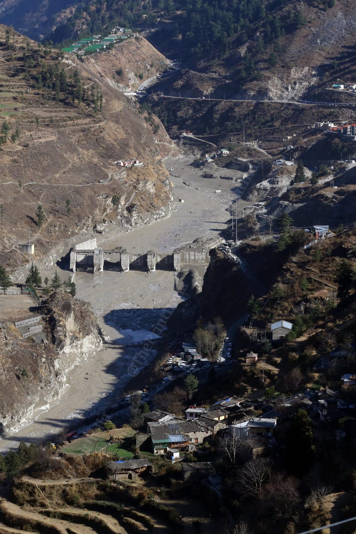 The damn was destroyed in Joshimath cloud burst in Uttarakhand | Photo: Suraj Singh Bisht | ThePrint