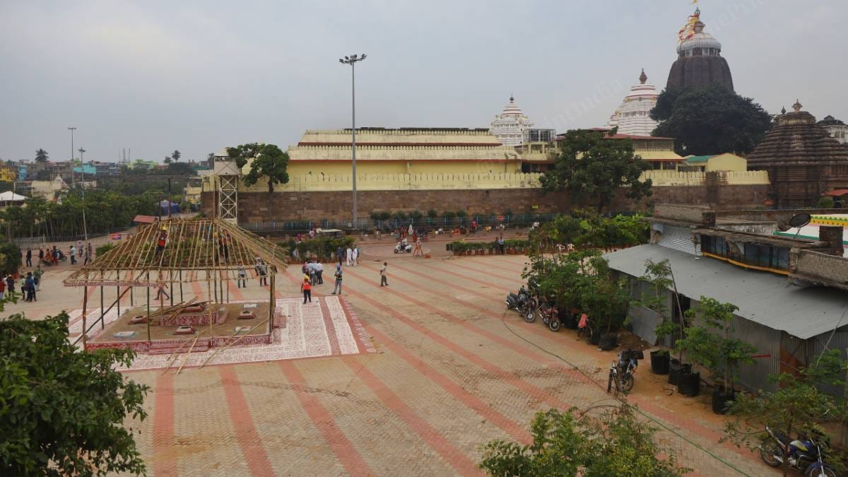The site of the stone-laying ceremony of the Mandir Parikrama project | Photo: Manisha Mondal | ThePrint 