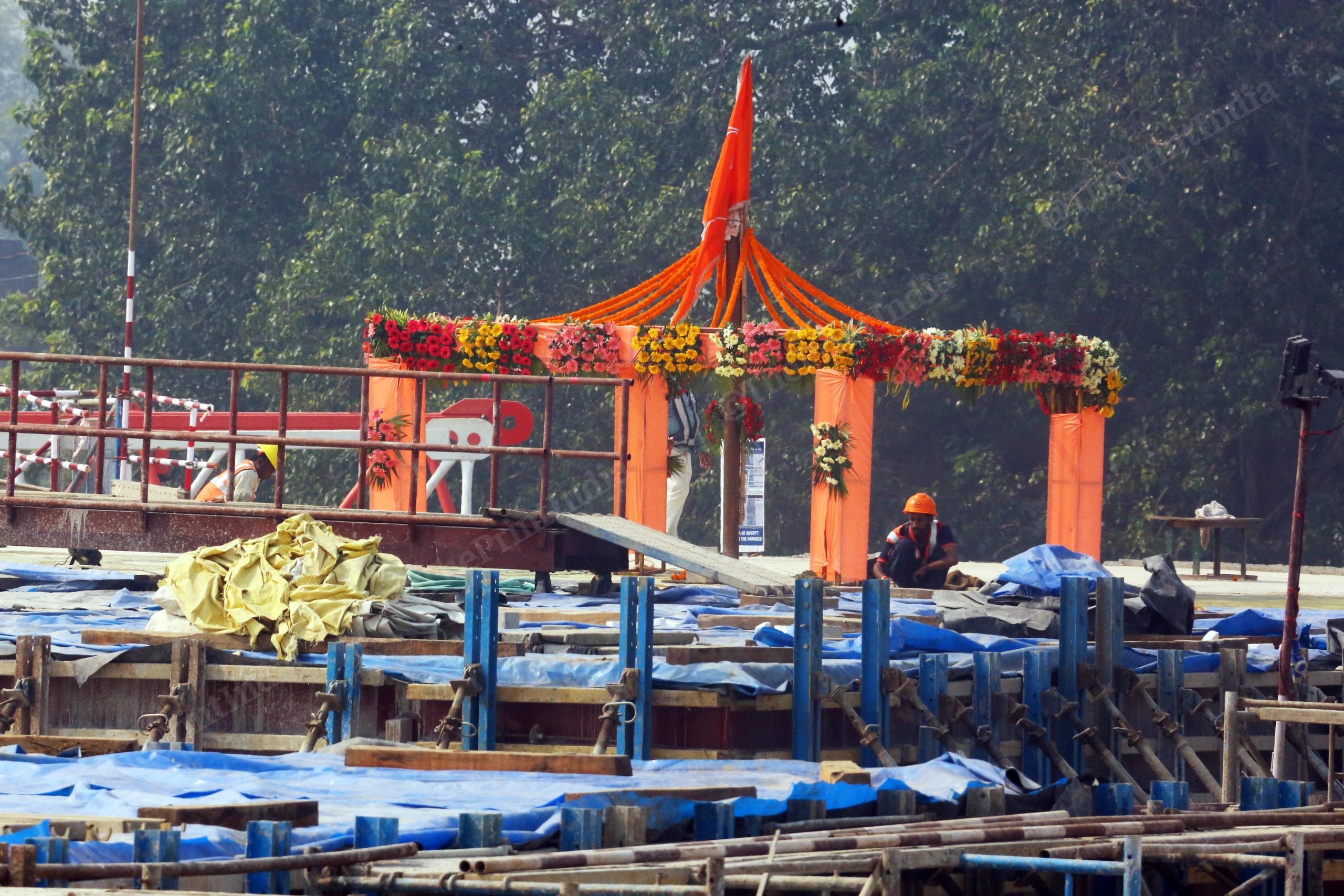 Journalists were given special access to the Ram Janmabhoomi, where the Ram Temple is currently under construction | Photo: Praveen Jain | ThePrint