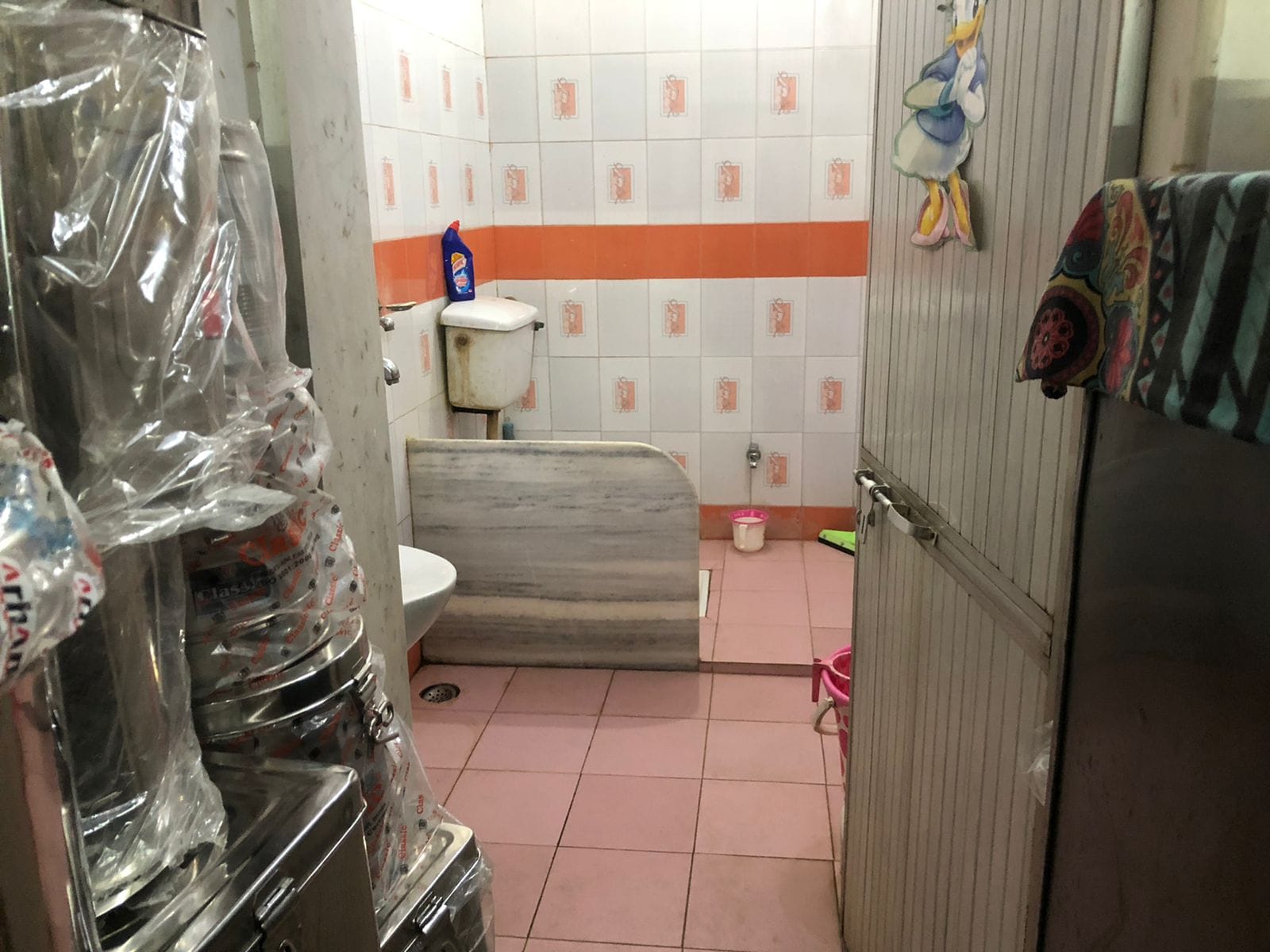 Bathroom where Ashish Gupta shot himself. | Photo Credit: Jyoti Yadav