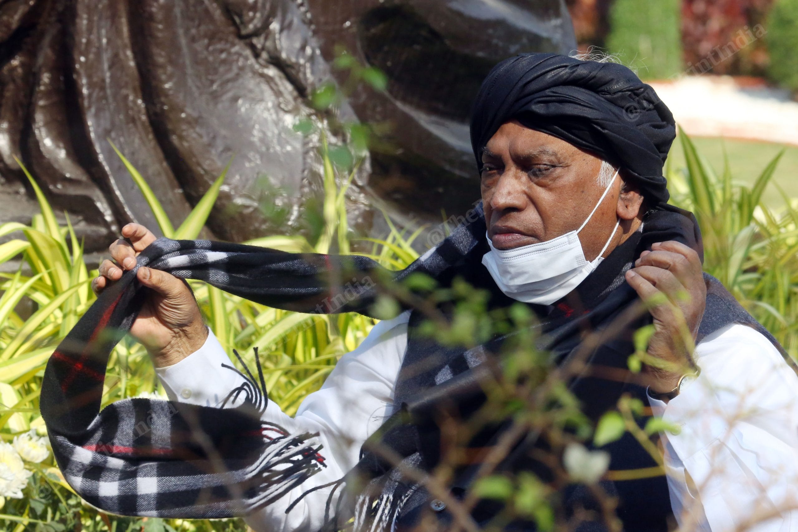 Leader of Opposition in Rajya Sabha Mallikarjun Kharge at the protest venue | Photo: Praveen Jain | ThePrint
