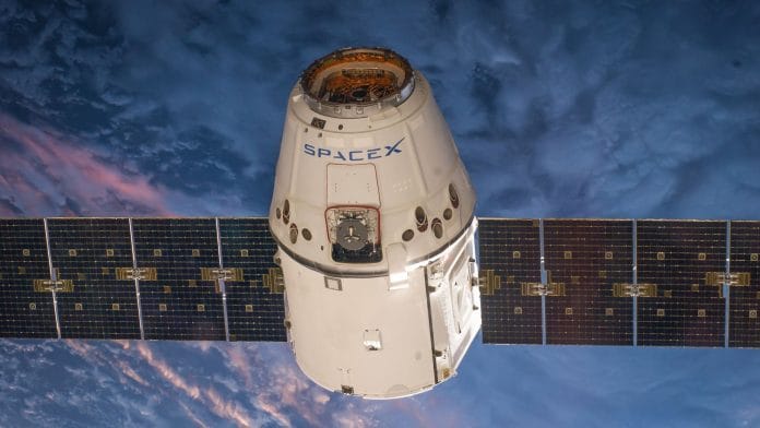 A SpaceX satellite