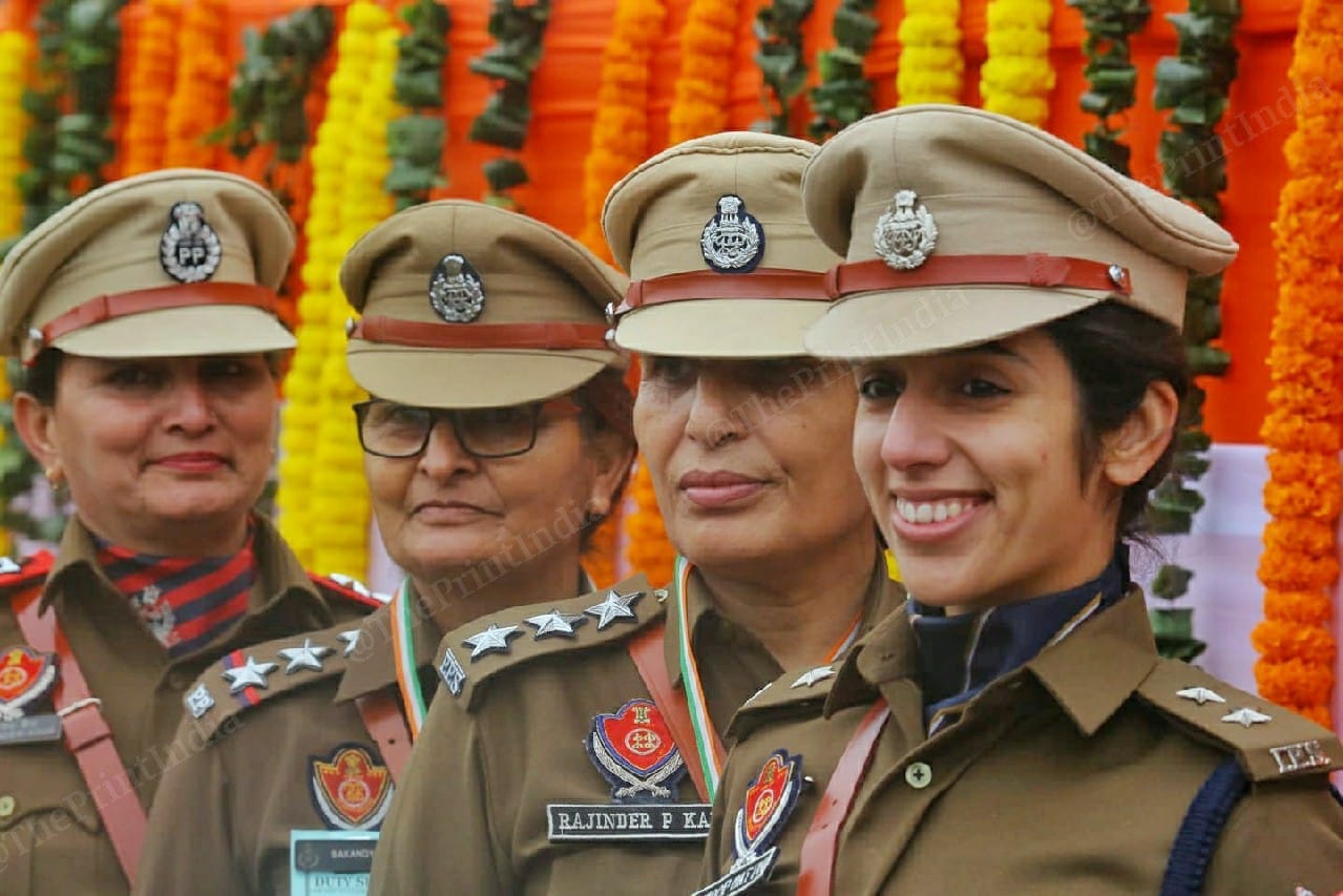 On the right newly appointed IPS officer Jasroop Batth poses for a picture after getting a medal and certificate | Photo: Praveen Jain | ThePrint