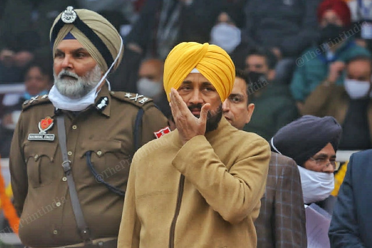 CM Channi at the stadium in Jalandhar | Photo: Praveen Jain | ThePrint 