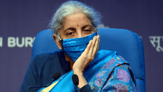 File photo of Union Finance Minister Nirmala Sitharaman | ANI