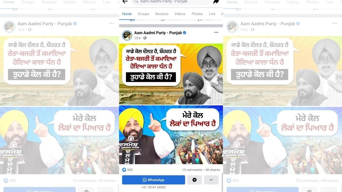 An AAP digital campaign which claims that while other leaders have money and power, their CM candidate has the blessings of the state's mothers.