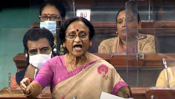 File photo of BJP MP Rita Bahuguna Joshi in Lok Sabha | Photo: ANI