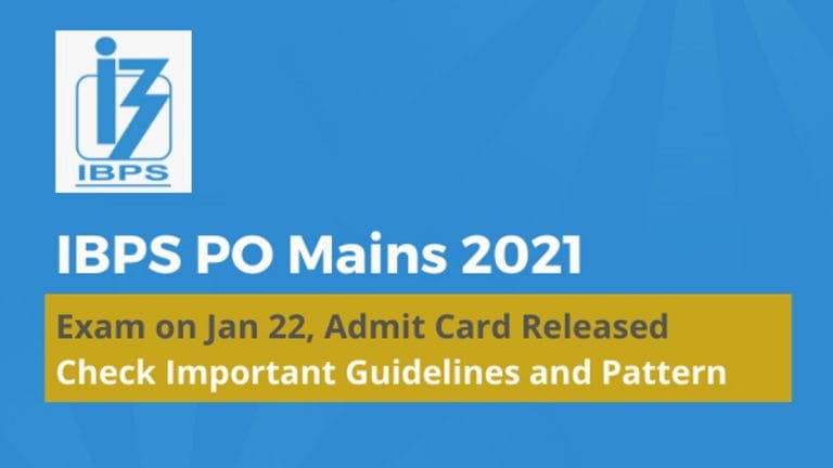 Institute of Banking Personnel Selection releases admit cards for IBPS PO Mains, exam on 22 Jan