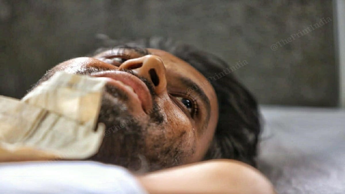  RTI activist Amra Ram Godara at a Jodhpur hospital | Photo: Praveen Jain | ThePrint