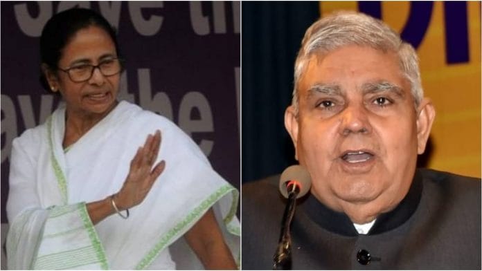 File photo of West Bengal Chief Minister Mamata Banerjee and Governor Jagdeep Dhankhar