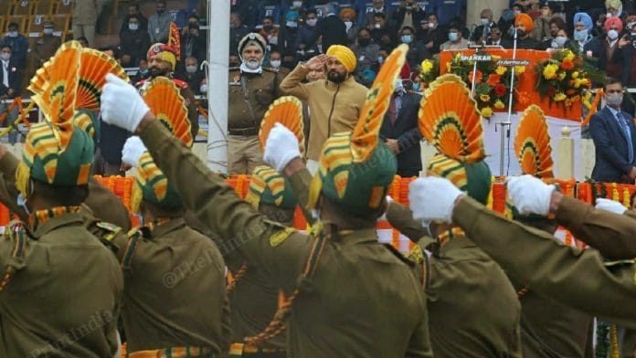 CM Channi during the Republic Day parade | Photo: Praveen Jain | ThePrint