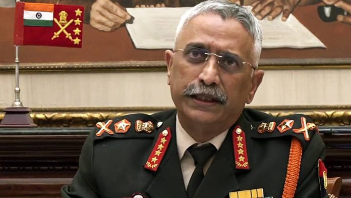 Army chief Gen M.M. Naravane addressing the annual press conference on 12 January | ANI