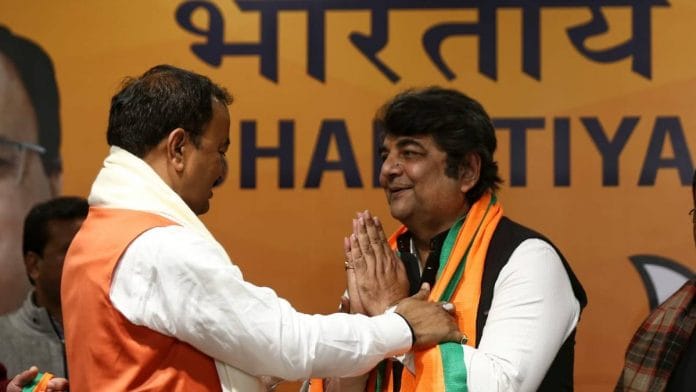 R.P.N. Singh joining the BJP Tuesday. | Photo: Suraj Singh Bisht | ThePrint