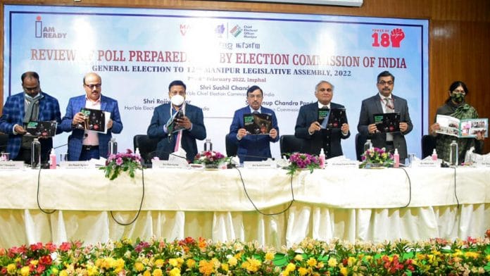 Chief Election Commissioner Sushil Chandra and his team visited Manipur earlier this week to review poll preparedness | Photo: ANI