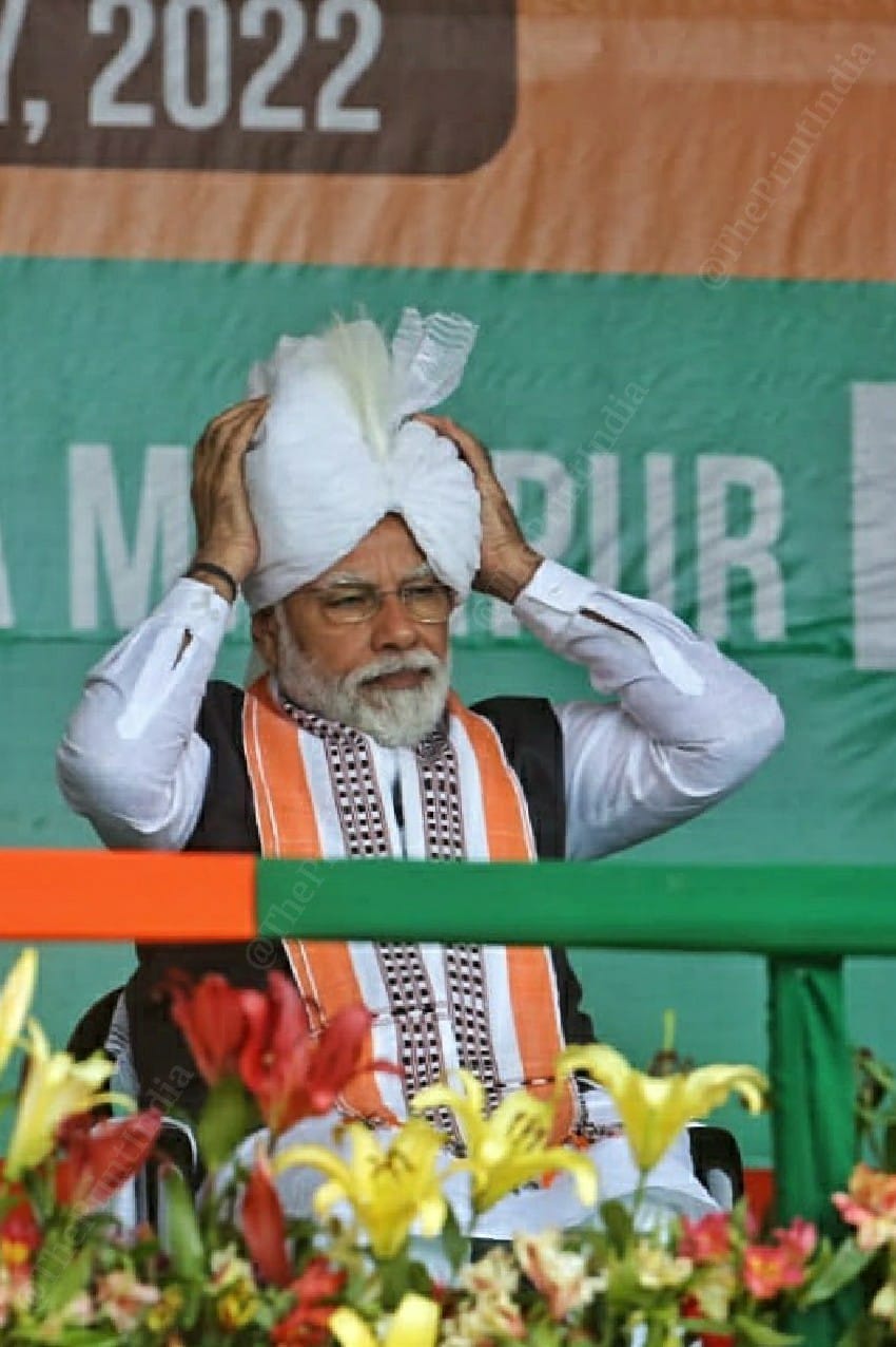 The Prime Minister addresses the crowd | Photo: Praveen Jain | ThePrint