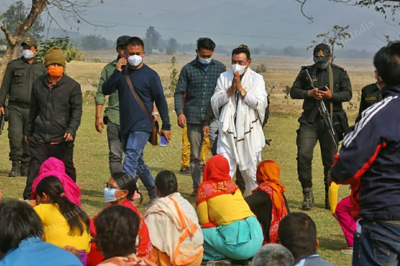 Lumlai Congress candidate Deben Singh asks for "support and love" while heading to a polling booth in his constituency | Praveen Jain | ThePrint