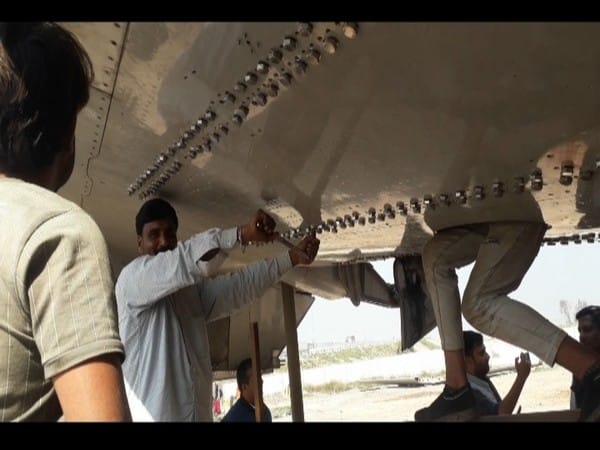 Old aeroplane turned into a restaurant on Ghaziabad expressway