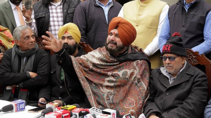 Punjab Congress Chief Navjot Singh Sidhu addresses a press conference in Amritsar, on 5 February 2022 | ANI photo