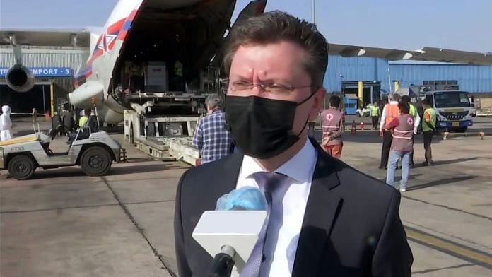 File photo of Russian Charge d'Affaires to India, Roman Babushkin | ANI