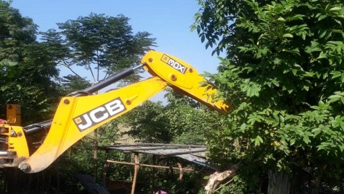 Representational image of an earlier eviction drive in Assam against alleged illegal encroachment | Twitter | @BJP4DimaHasao