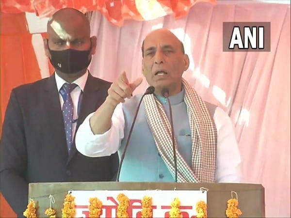 UP polls: BJP Govt has changed world's perspective towards India, they look at India as a powerful country, says Rajnath Singh