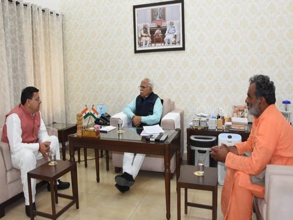  Dhami meets Khattar, discusses various political and social issues