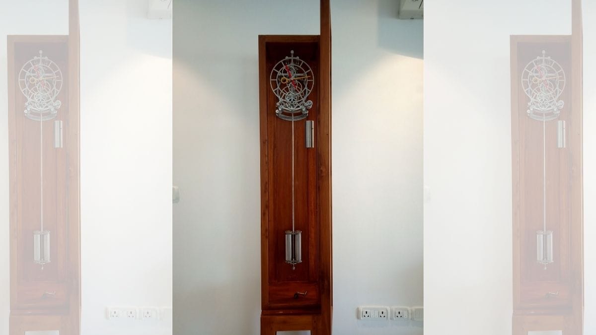 Dilip Sivaraman's 'Gato' — a modern twist on the grandfather clock | Photo: Anusha Ravi Sood | ThePrint