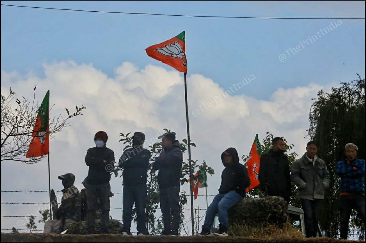 BJP flags seen in the public meeting at Manipur | Praveen Jain | ThePrint